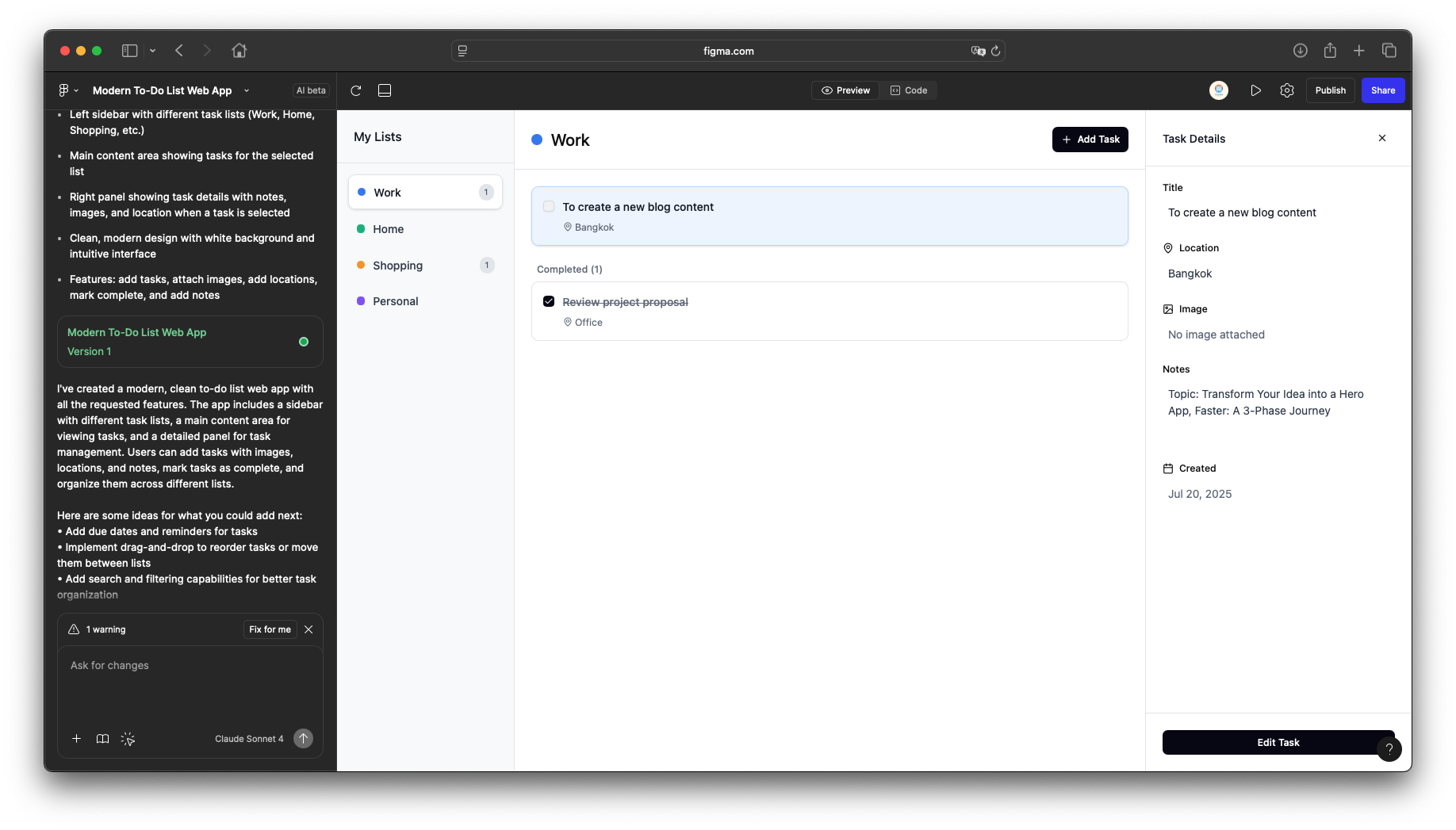 Task can be added